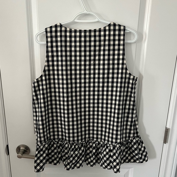 Vineyard Vines Gingham Sleeveless Flounce Top - Picture 5 of 8